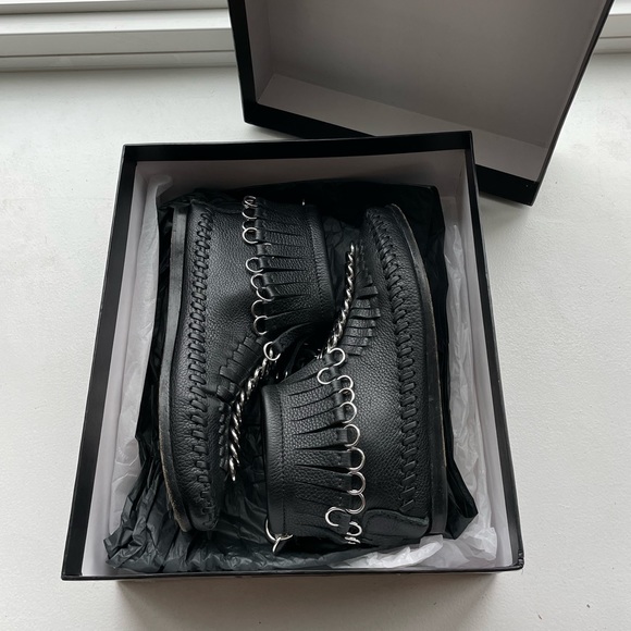 Alexander Wang Montana Moccasins black leather 6.5 - Picture 9 of 12